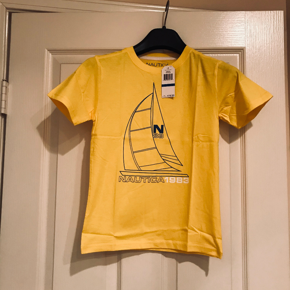 Brand NEW Nautica Logo Yellow Kid Shirt NWT